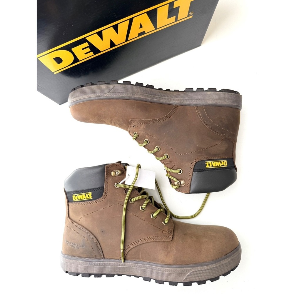 DEWALT New $100 Mens 10.5 Brown Leather Plasma Steel Toe Work High Top Boots